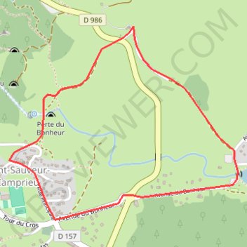 Trace GPS Camprieu petite boucle par l'Abîme de Bramabiau, itinéraire, parcours