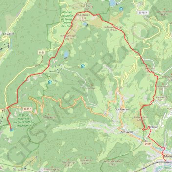 Trace GPS De Munster aux 3 Fours (Retour) - Stosswihr, itinéraire, parcours