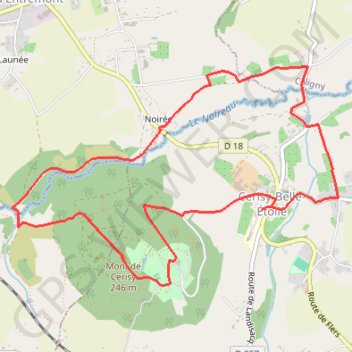 Trace GPS Randonnée à pied la Vallée du Noireau - Suisse-Normande, itinéraire, parcours