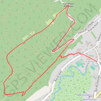Trace GPS Les Valanches - Bois-d'Amont, itinéraire, parcours