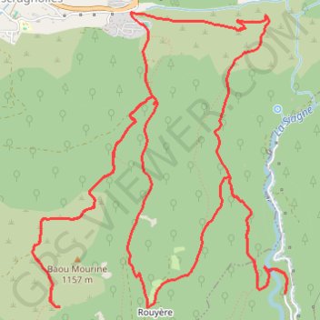 Trace GPS De Saint-Vallier à Escragnolles, itinéraire, parcours