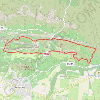 Trace GPS Le Destet - Mouriès, itinéraire, parcours