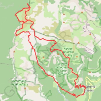 Trace GPS Bénévise - Archiane - Col du Pison - Tussac (de crêtes en falaises), itinéraire, parcours