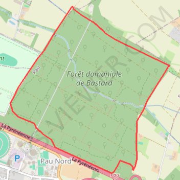 Trace GPS Forêt de Bastard (bois de Pau), itinéraire, parcours