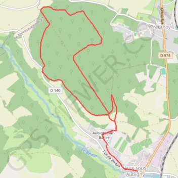 Trace GPS Aubigny, itinéraire, parcours