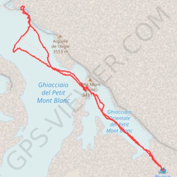 Trace GPS Petit Mont Blanc, itinéraire, parcours