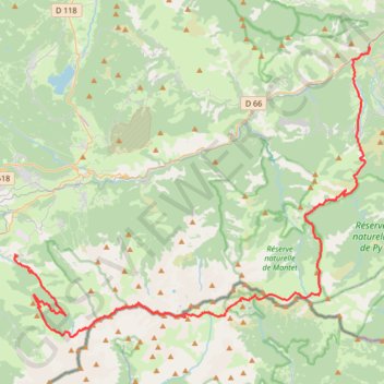 Trace GPS Rando LLo Villefranche de Conflent, itinéraire, parcours