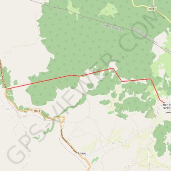 Trace GPS E1. Ito – Ben Smim par la forêt de Jaaba, itinéraire, parcours