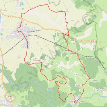 Trace GPS De Fontannes à Lavaudieu, itinéraire, parcours