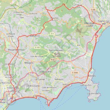 Trace GPS Grand Tour de la Technopole, itinéraire, parcours