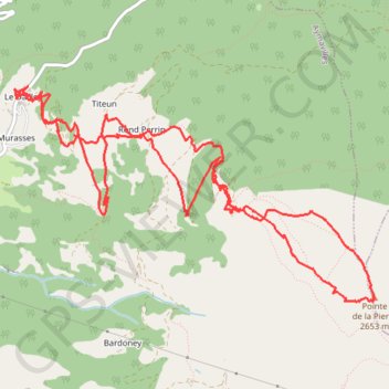 Trace GPS Pointe de la Pierre, itinéraire, parcours