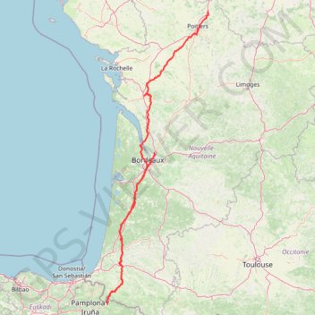 Trace GPS Wandeling van 18 Rue Saint-Jacques, 86100, Châtellerault, itinéraire, parcours