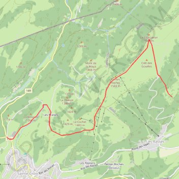 Trace GPS Rando Raquette Chasseron, itinéraire, parcours