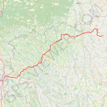 Trace GPS GR65 De Marsolan (Gers) à Aire-sur-l'Adour (Landes), itinéraire, parcours