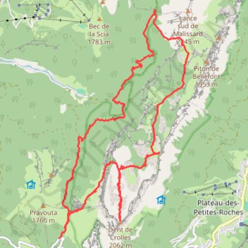 Trace GPS Randonnée sur les Hauts de Chartreuse, itinéraire, parcours