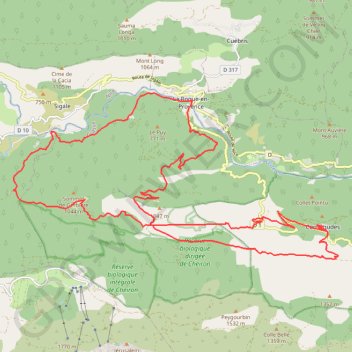 Trace GPS Canal de Végay, itinéraire, parcours