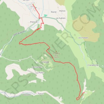 Trace GPS Tour du Pays de Dieulefit - Vesc (Col de Blanc) à Vesc (Village), itinéraire, parcours