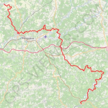 Trace GPS GR36 De Bourdeilles à Les Eyzies-de-Tayac-Sireuil (Dordogne), itinéraire, parcours