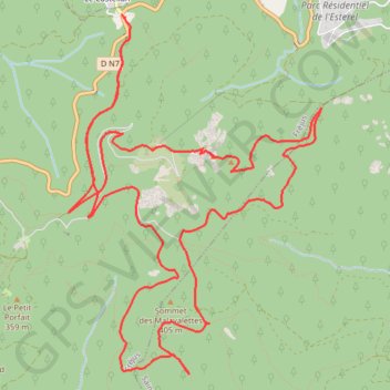 Trace GPS Plan d'Estérel - Mont Vinaigre, itinéraire, parcours