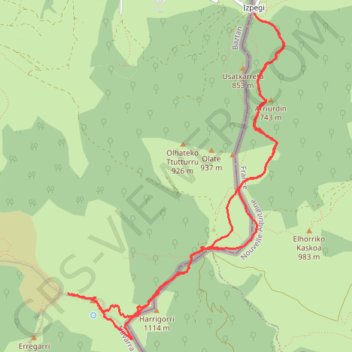 Trace GPS Autza par Kepa, itinéraire, parcours