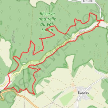 Trace GPS Saint Foy-Val Suzon, itinéraire, parcours