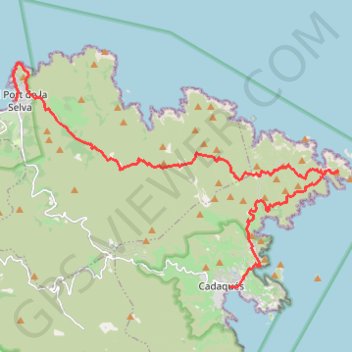 Trace GPS Port de la Selva - Cadaqués, itinéraire, parcours