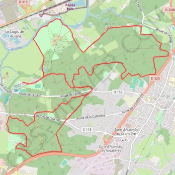 Trace GPS Bois de Changé - Le Mans, itinéraire, parcours