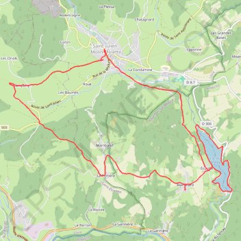 Trace GPS Barrage du Ternay, itinéraire, parcours