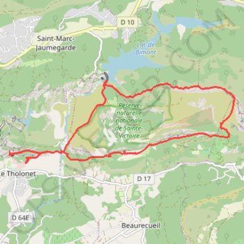 Trace GPS Barrage Rigaud, itinéraire, parcours