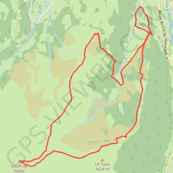 Trace GPS Sainte Marie Campan Soum de Haillha, itinéraire, parcours