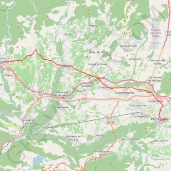 Trace GPS SE35-Ponferrada-VillafrancaDB, itinéraire, parcours