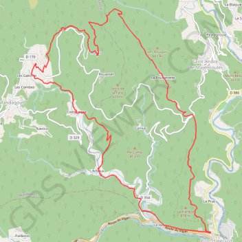 Trace GPS Les hameaux - Pont d'Hérault, itinéraire, parcours