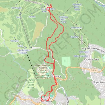 Trace GPS Col dels Pam, itinéraire, parcours