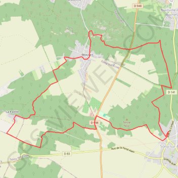 Trace GPS Soisy Rocher du Duc, itinéraire, parcours