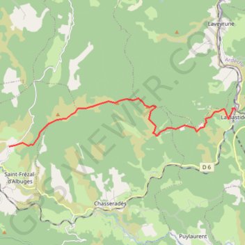 Trace GPS Traversée de la Gardille, itinéraire, parcours