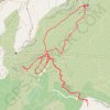 Trace GPS Grotte de Manon des Sources - Col d'Aubignane - Barre du Saint-Esprit, itinéraire, parcours