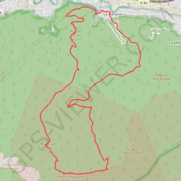Trace GPS La Barasse -vallon, itinéraire, parcours