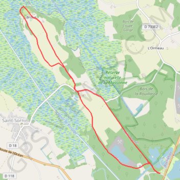 Trace GPS La Tour de BROUE - Saint SORNIN, itinéraire, parcours