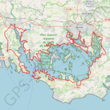 Trace GPS Ultra Marin Raid Golfe du Morbihan, itinéraire, parcours