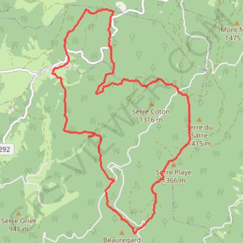 Trace GPS Raquettes dans la forêt des Coulmes, itinéraire, parcours