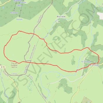 Trace GPS Raquettes - Puy de Gudette Aubrac, itinéraire, parcours