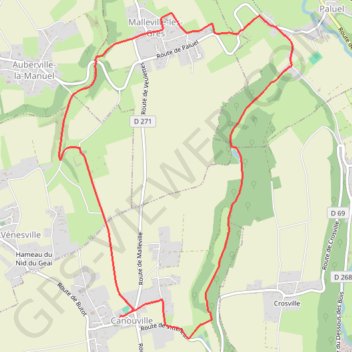 Trace GPS Le bois de Bascourt - Canouville, itinéraire, parcours