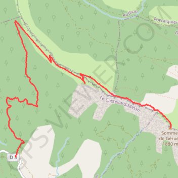 Trace GPS Crête de Géruens le 10 oct. 2023 11:18:26, itinéraire, parcours