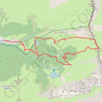 Trace GPS Samoëns, col de Coux et La Berte au départ de l'Érigné, itinéraire, parcours