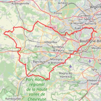 Trace GPS Thoiry-Cheuvreuse, itinéraire, parcours