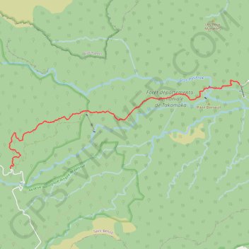 Trace GPS Sentier de Takamaka - Bébour, itinéraire, parcours