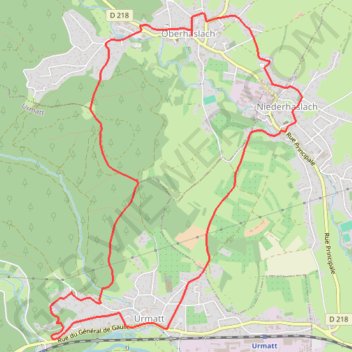 Trace GPS Circuit des croix - Oberhaslach, itinéraire, parcours