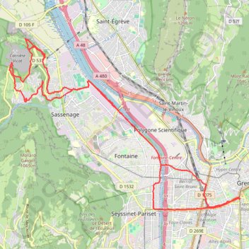 Trace GPS Cotes de Sassenage, itinéraire, parcours