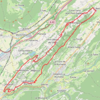Trace GPS Crete De Montraillant et retour par le val Coisin, itinéraire, parcours