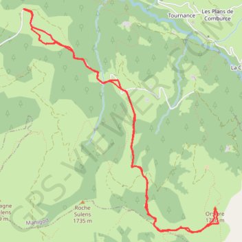 Trace GPS Pointe d'Orcière, itinéraire, parcours
